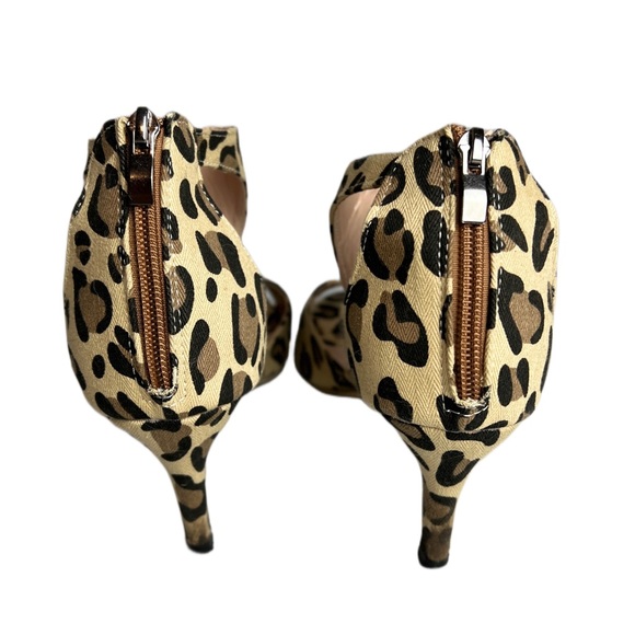 Leopard Print Heels Strappy Sandals Women’s Size 9.5 - Picture 6 of 12